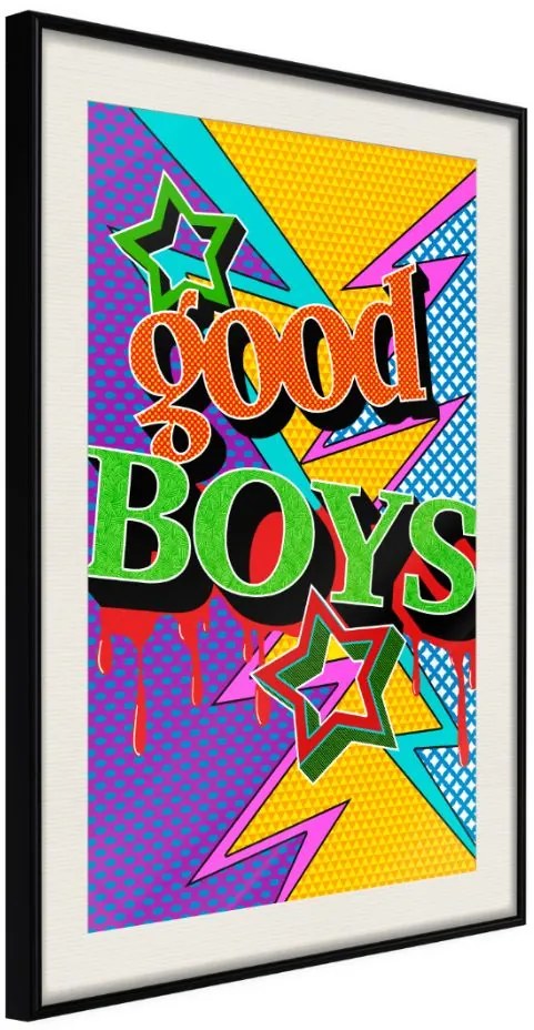 Αφίσα - Good Boys - 20x30 - Μαύρο - Με πασπαρτού