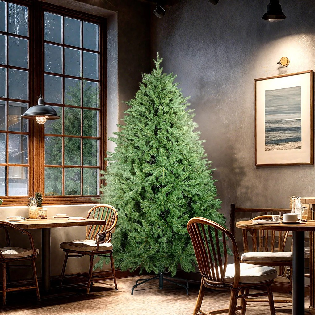 HOMCOM Τεχνητό Χριστουγεννιάτικο Δέντρο 180 cm Πεύκο Τεχνητό με 3026 Κλαδιά για Εσωτερικό Χώρο