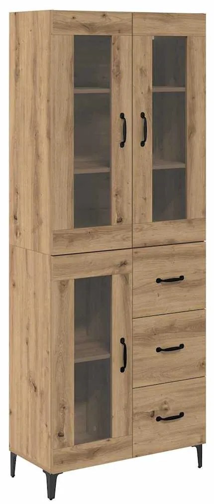 vidaXL Highboard Artisan Oak 69,5 x 34 x 180 εκ. Επεξεργασμένο ξύλο