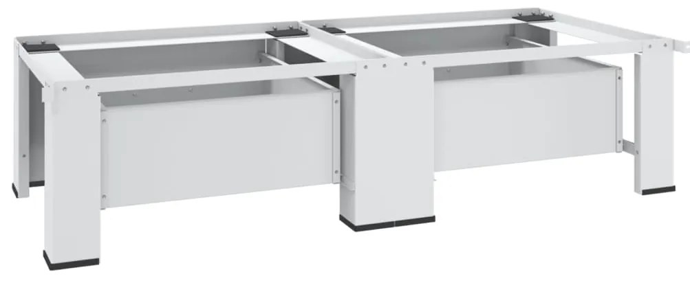 vidaXL Βάση Πλυντηρίου Ρούχων και Στεγνωτηρίου Διπλή με Συρτάρια Λευκή