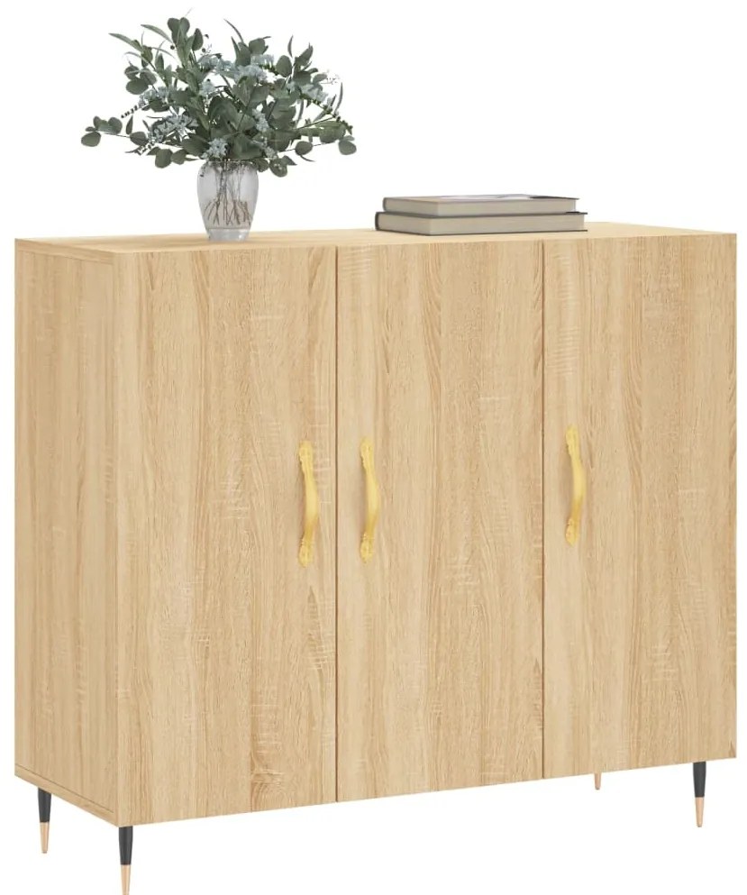 vidaXL Ντουλάπι Sonoma δρυς 90x34x80 εκ. Επεξεργασμένο Ξύλο