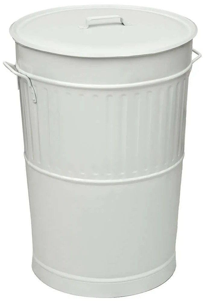 Κάδος Απορριμμάτων Retro 4868-033 Φ48x68cm 100lt White Ατσάλι