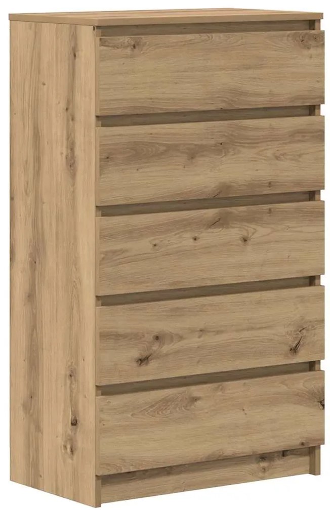vidaXL Συρταριέρα Αρτισιανή Δρυς 60x36x103 εκ. από Επεξεργασμένο Ξύλο