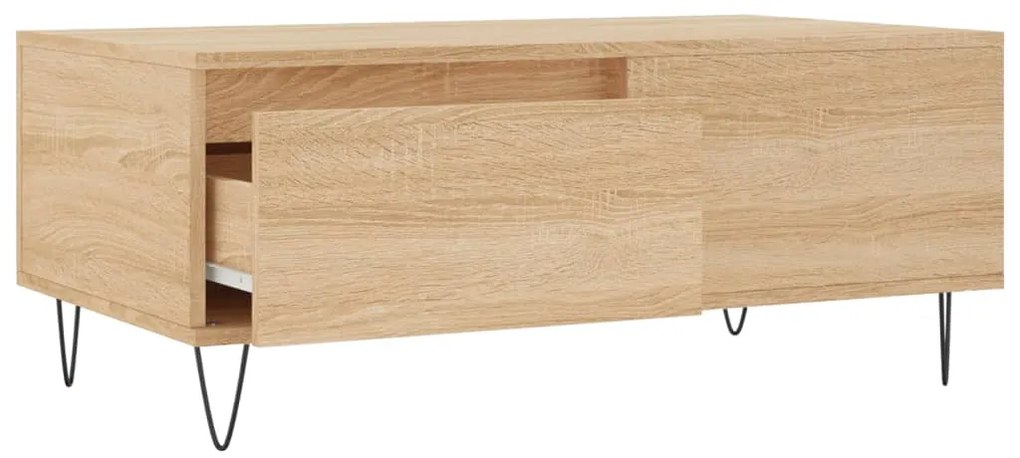 vidaXL Τραπεζάκι Σαλονιού Sonoma Δρυς 90x50x36,5 εκ. Επεξεργασμ. Ξύλο