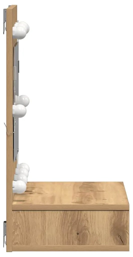 vidaXL Ντουλάπα Καθρέφτη με ράφι artisan δρυς 62 x 31.5 x 62 εκ.