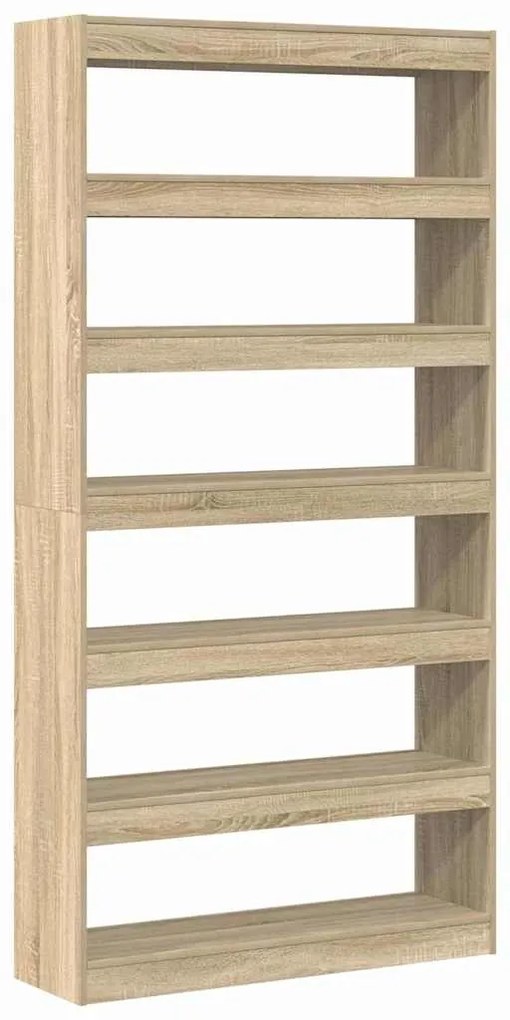 vidaXL Βιβλιοθήκη Καφέ 100 x 30 x 198 εκ. Επεξεργασμένο ξύλο