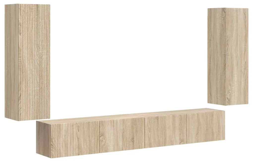 vidaXL Επιτοίχιο 4 pcs Δρύς Sonoma