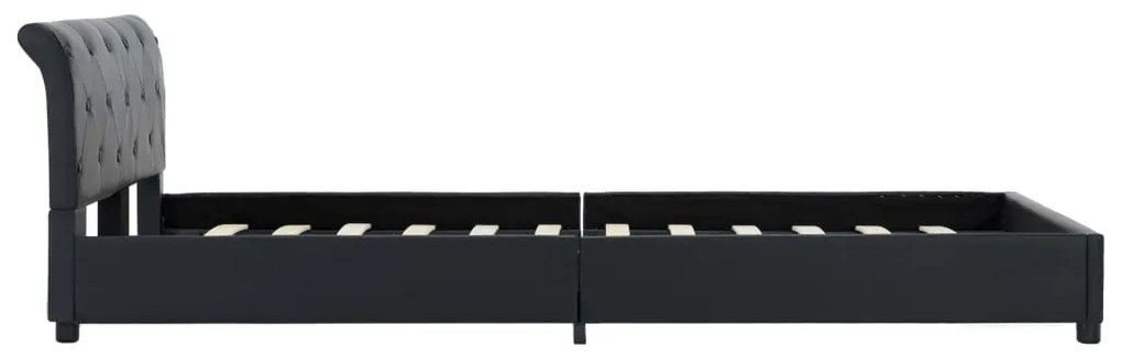 vidaXL Πλαίσιο Κρεβατιού Μαύρο 140 x 200 εκ. από Συνθετικό Δέρμα