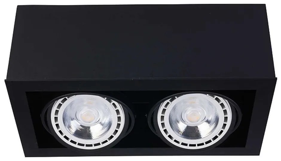 Φωτιστικό Οροφής - Σποτ Box 9470 2xGU10 15W Black Nowodvorski Metal,Wood