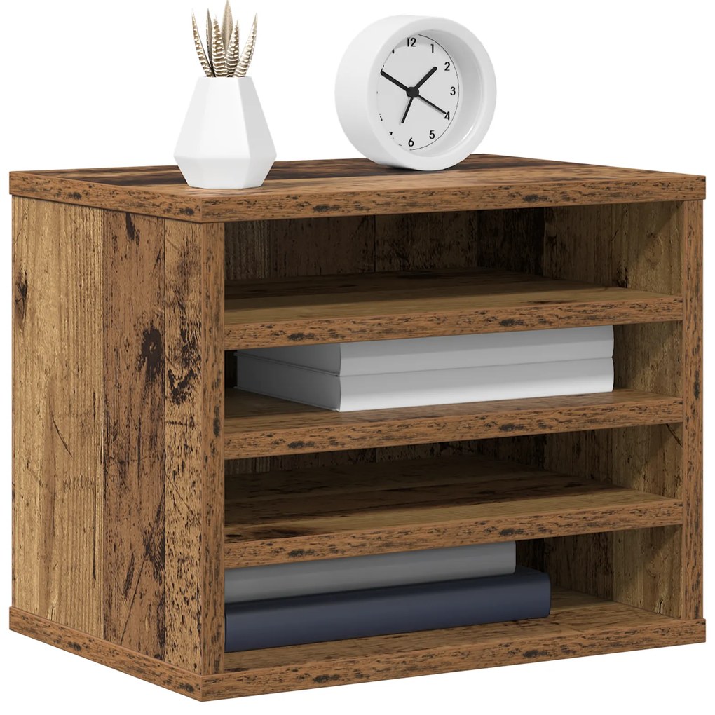vidaXL Organiser Γραφείου Παλιό Ξύλο 36x26x29.5 εκ. Ξύλο