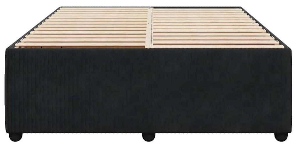 vidaXL Σκελετός Κρεβατιού Χωρίς Στρώμα Μαύρο 160x200 εκ. Βελούδινο