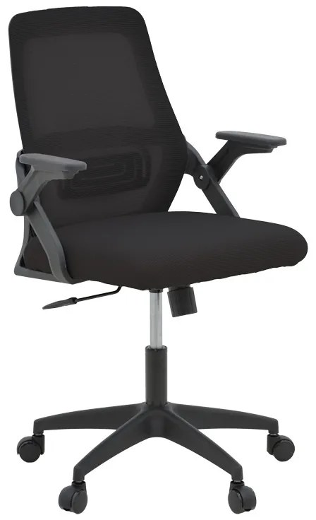 Καρέκλα γραφείου Reji mesh ύφασμα μαύρο 58x60x89-99εκ Υλικό: MESH - FABRIC - METAL 069-000092
