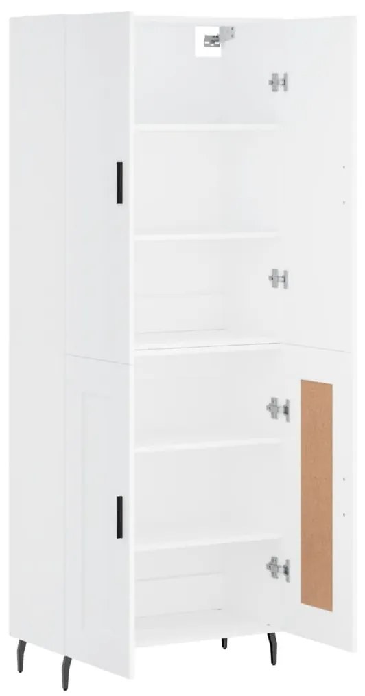 vidaXL Ντουλάπι Λευκό 69,5x34x180 εκ. από Επεξεργασμένο Ξύλο