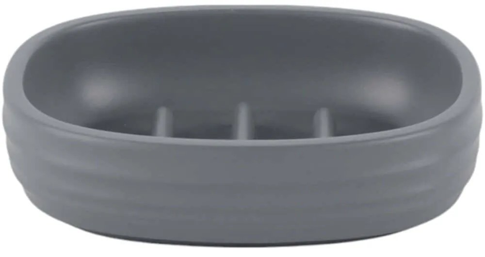 Σαπουνοθήκη Ριγέ 845248 11,8x9,3x3cm Grey Ankor Πολυέστερ