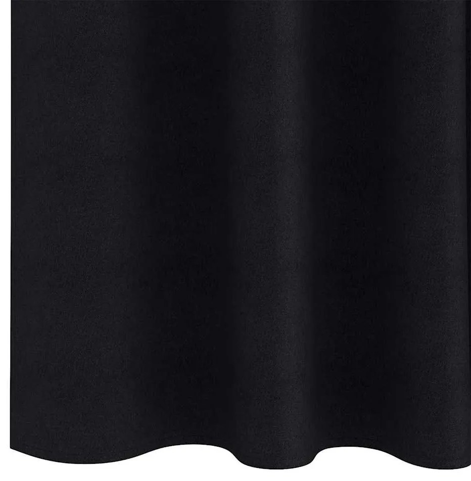 vidaXL Κουρτίνες με κουρτίνες 2 pcs Μαύρο 140x140cm Πολυεστέρας