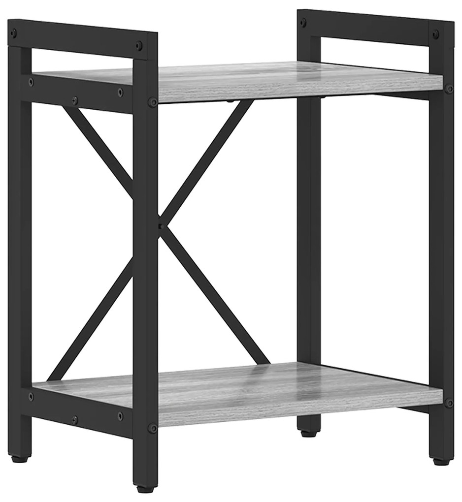 vidaXL Βιβλιοθήκη Γκρι sonoma 40 x 30 x 48.5 εκ Επεξεργασμένο ξύλο