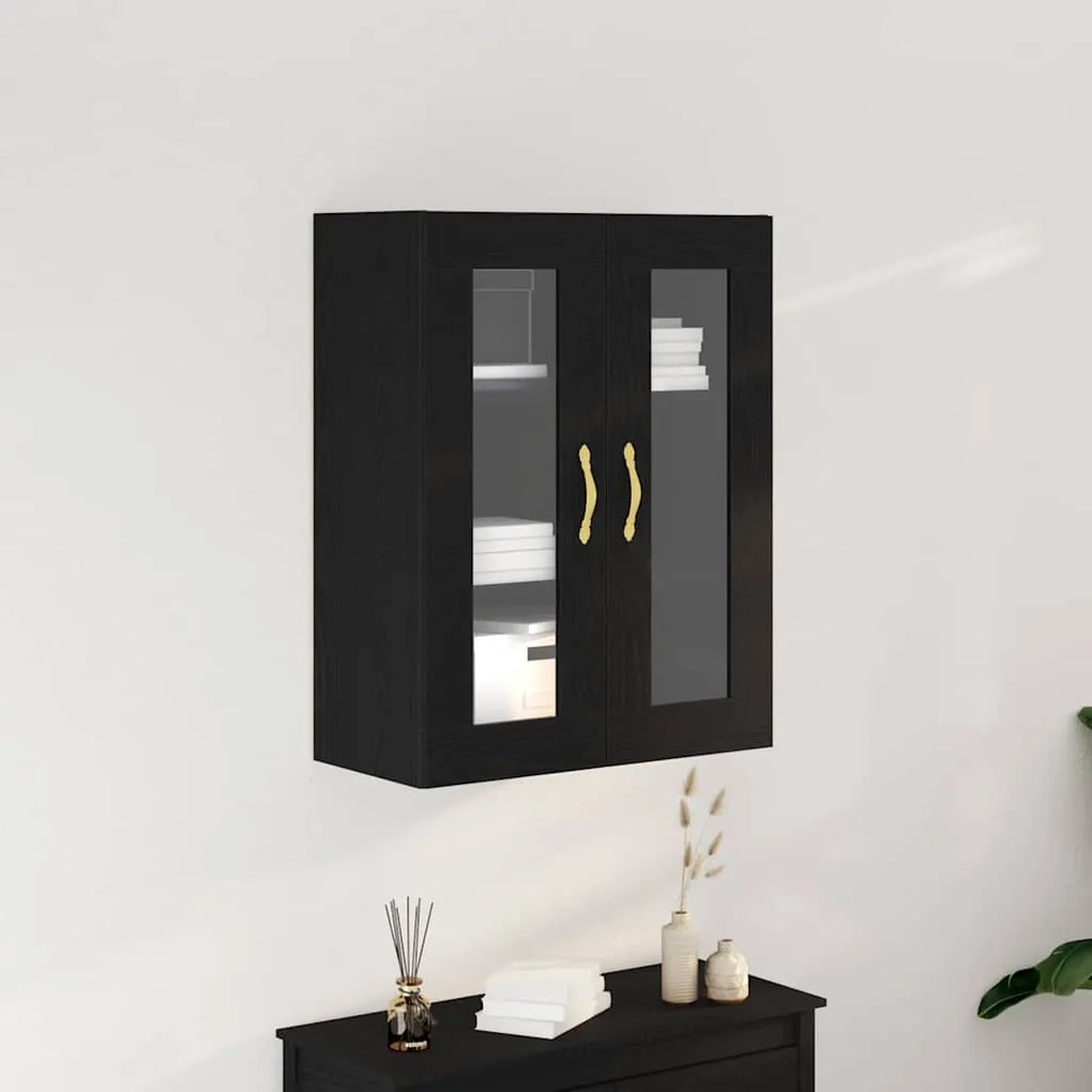 vidaXL Ντουλάπα τοίχου Επιτοίχιο Μαύρη δρυς 69.5 x 34 x 90 εκ.