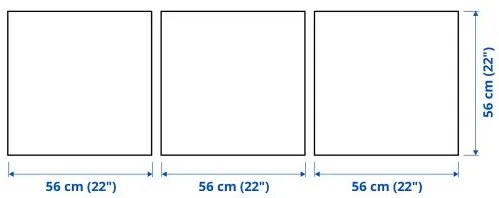 PJÄTTERYD πίνακας/καμπύλες, 3 τεμ. 56x56 cm 905.709.20