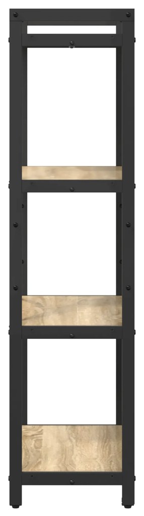 vidaXL Βιβλιοθήκη Sonoma Δρυς 60 x 30 x 118 εκ MDF και Χάλυβας