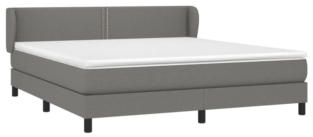 ΚΡΕΒΑΤΙ BOXSPRING ΜΕ ΣΤΡΩΜΑ ΣΚΟΥΡΟ ΓΚΡΙ 180X200 ΕΚ ΥΦΑΣΜΑΤΙΝ 3126182