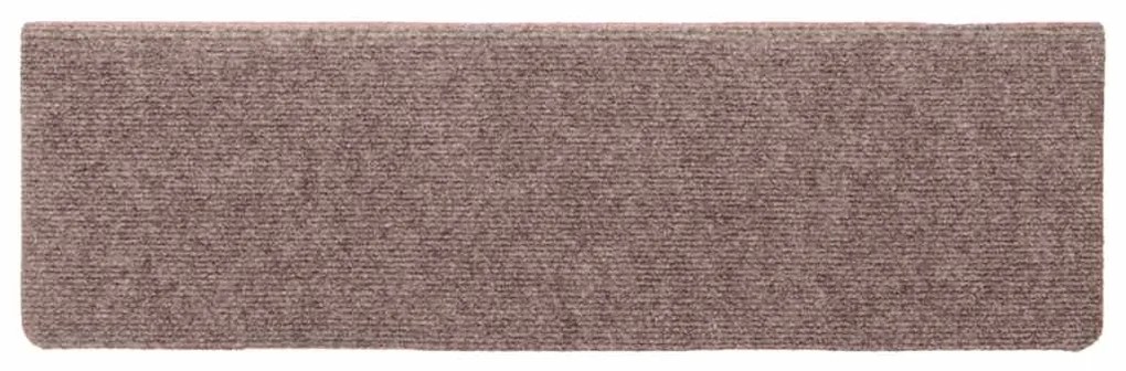 vidaXL Αυτοκόλλητα Πατάκια Σκαλιών 30 τεμ. 65x21x4 εκ. Κρεμ Ορθογώνια Άκρη