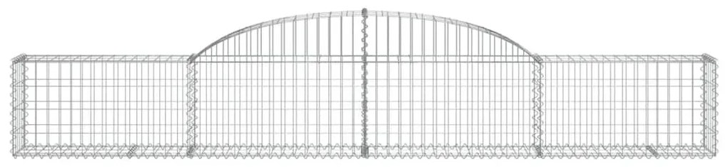 Συρματοκιβώτια Τοξωτά 12 τεμ. 300x30x40/60 εκ. Γαλβαν. Ατσάλι - Ασήμι