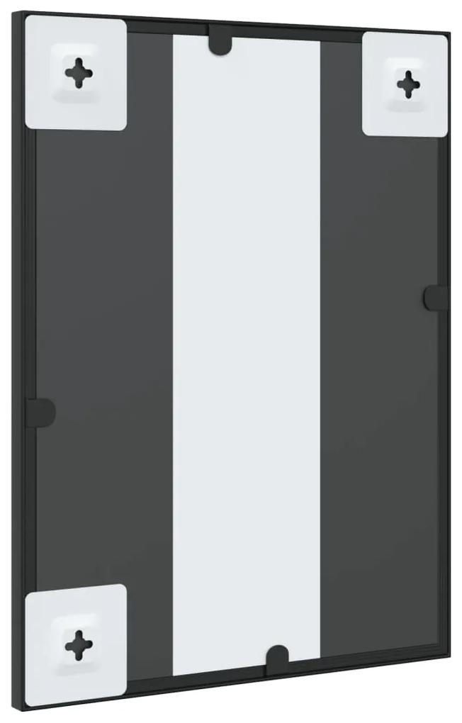 vidaXL Καθρέφτης Ορθογώνιος Μαύρος 30 x 40 εκ. από Σίδερο