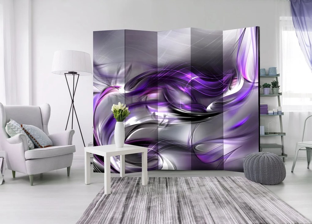 Διαχωριστικό με 5 τμήματα - Purple Swirls II [Room Dividers] 225x172