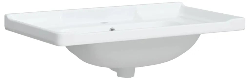 vidaXL Νιπτήρας Μπάνιου Ορθογώνιος Λευκός 81 x 48 x 23 εκ. Κεραμικός