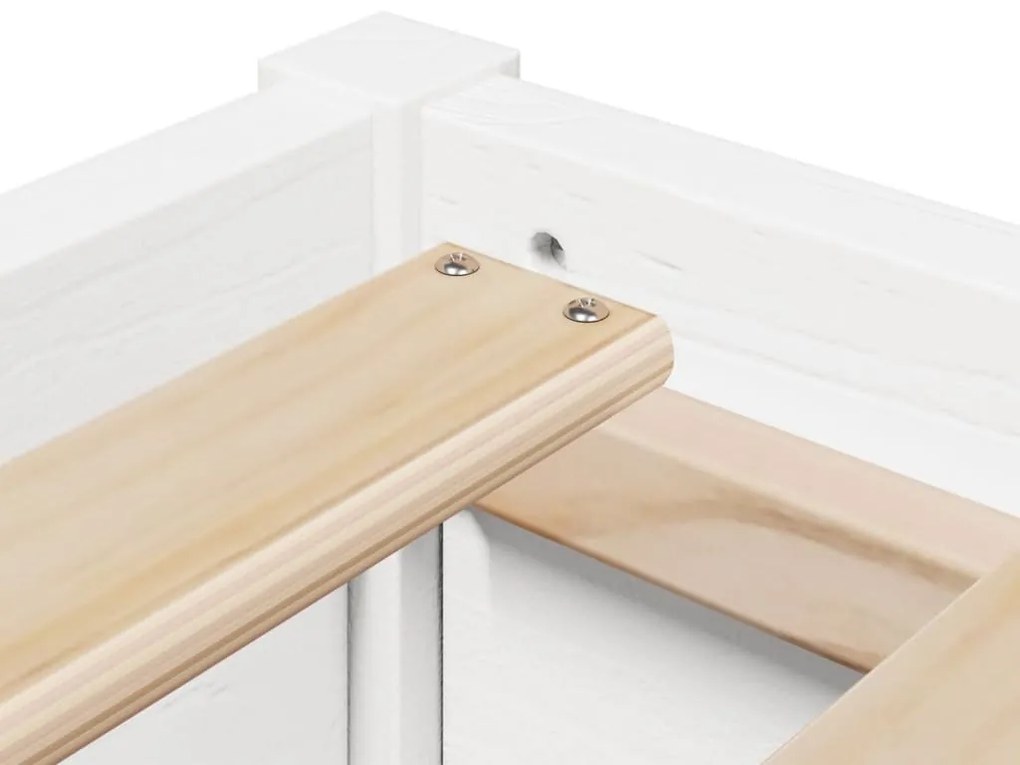 vidaXL Σκελετός Κρεβ. Χωρίς Στρώμα Λευκό 180x200 εκ Μασίφ Πεύκο