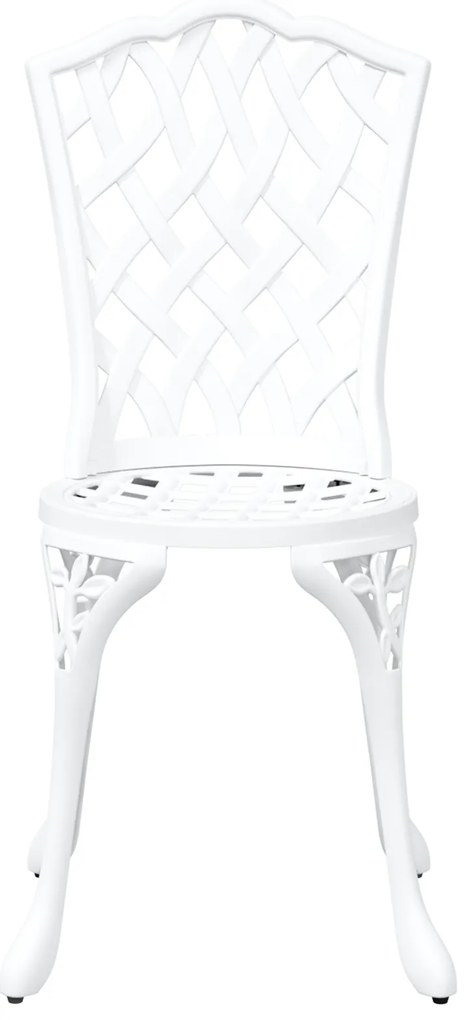 vidaXL Καρέκλα Κήπου 2 pcs Λευκό 55 x 56.5 x 91εκ Αλουμίνιο