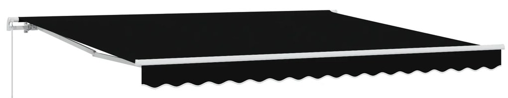 vidaXL Ανασυρόμενη τέντα Μαύρη 400x300 cm