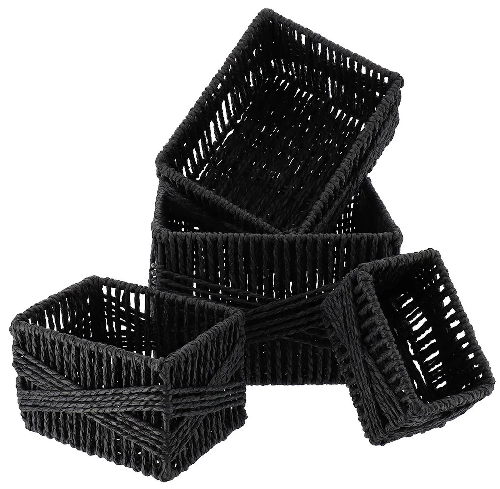 Καλάθια Αποθήκευσης (Σετ 4τμχ) T-D Papper Black 8489103