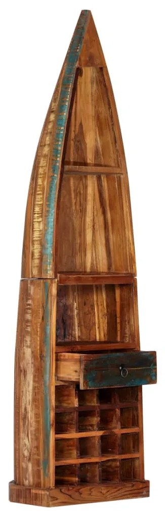 vidaXL Ραφιέρα/Σταντ Κρασιών 50x40x180 εκ. από Μασίφ Ανακυκλωμένο Ξύλο