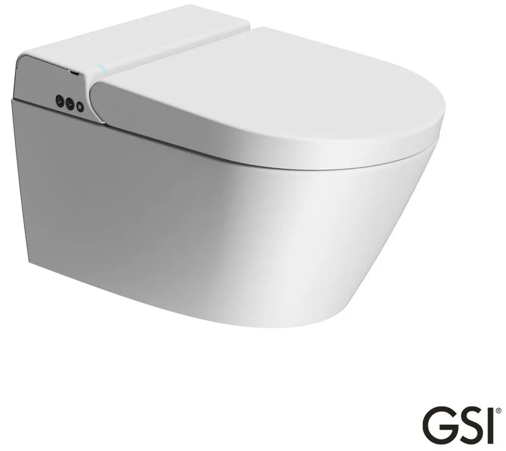 GSI Pura 59 Swirlflush Λεκάνη Κρεμαστή με Ενσωματωμένο Ηλεκτρονικό Κάλυμμα Μπιντέ White Matt