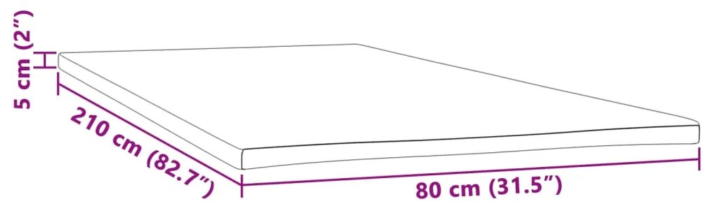 Ανώστρωμα 80 x 210 εκ. 5 εκ. - Λευκό