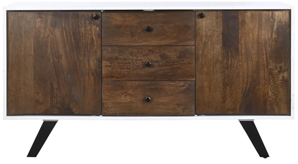 Σκευοθήκη DKD Home Decor Λευκό Σκούρο καφέ Ξύλο από Μάνγκο 150 x 40 x 80 cm