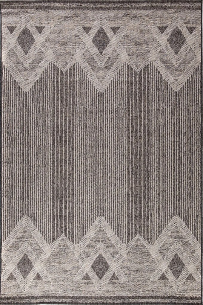 Χαλί Ψάθα Kaiko 50006 X Light Grey-Dark Grey Royal Carpet 140X200cm