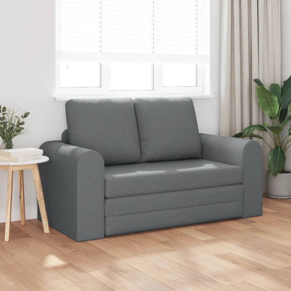 vidaXL Καναπές Κρεβάτι 2-σε-1 Σκούρος Γκρι 148x71x83 εκ. Υφασμάτινος