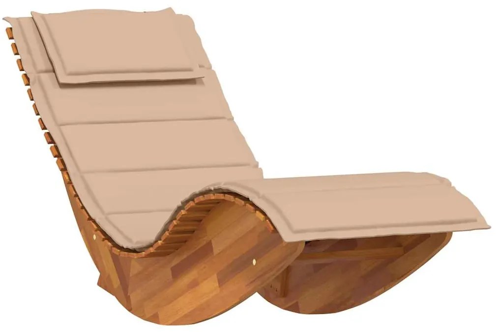 vidaXL Ξαπλώστρα 2 pcs Καφέ 60 x 154 x 74εκ Μασίφ ξύλο ακακίας