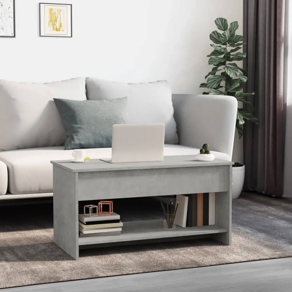 vidaXL Τραπεζάκι Σαλονιού Γκρι Σκυρ. 102x50x52,5 εκ. Επεξεργ. Ξύλο