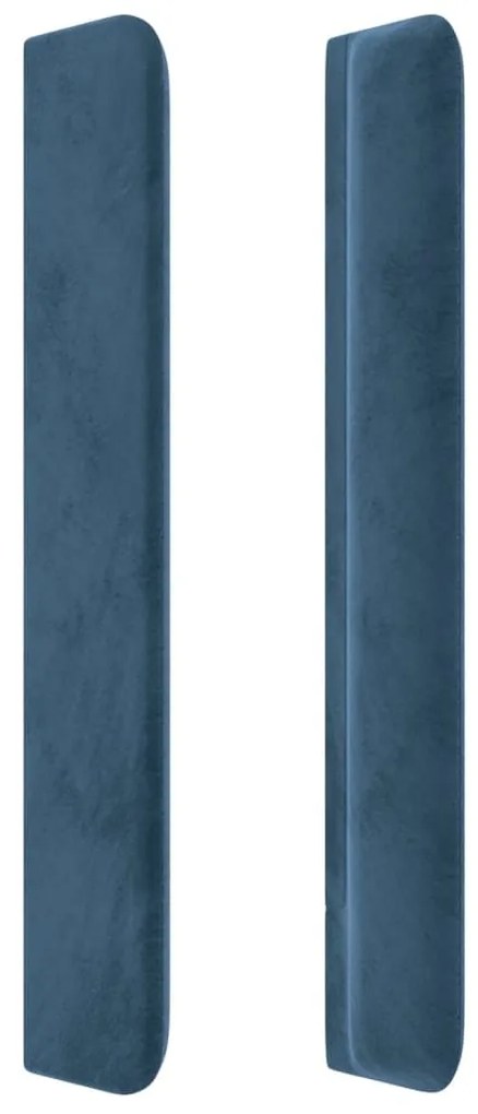 Κεφαλάρι με Πτερύγια Σκούρο Μπλε 83x16x118/128 εκ. Βελούδινο - Μπλε