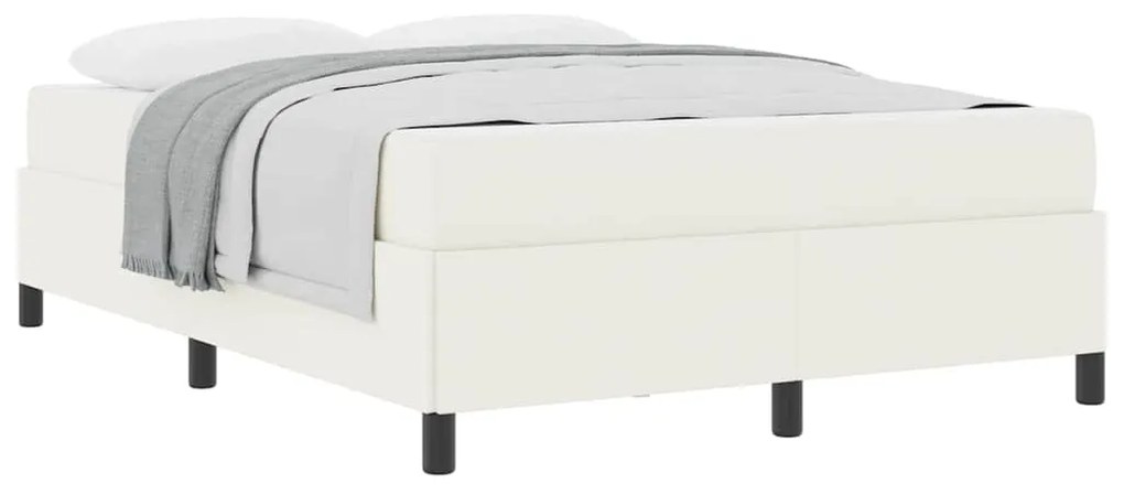 vidaXL Σκελετός Κρεβατιού Άλλο Κρεμ 140 x 200 cm Βελούδο