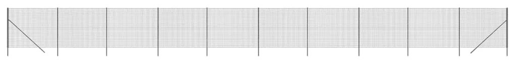 vidaXL Συρματόπλεγμα Περίφραξης Ανθρακί 2,2x25 μ. Γαλβανισμένο Ατσάλι