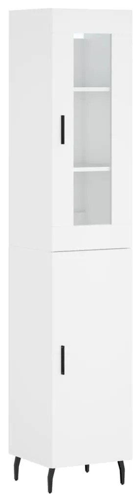 vidaXL Ντουλάπι Λευκό 34,5 x 34 x 180 εκ. από Επεξεργασμένο Ξύλο