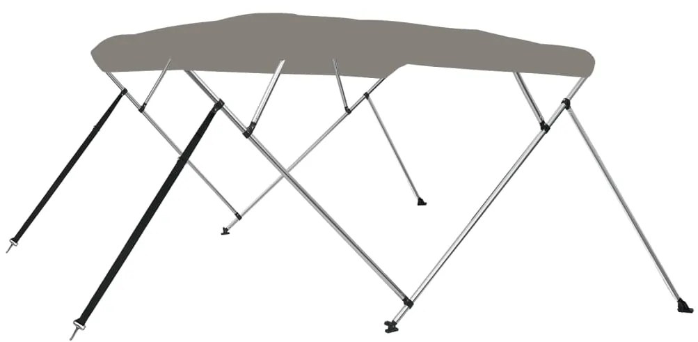 vidaXL Τέντα Σκάφους με 4 Αψίδες Γκρι 243x180x137 εκ.