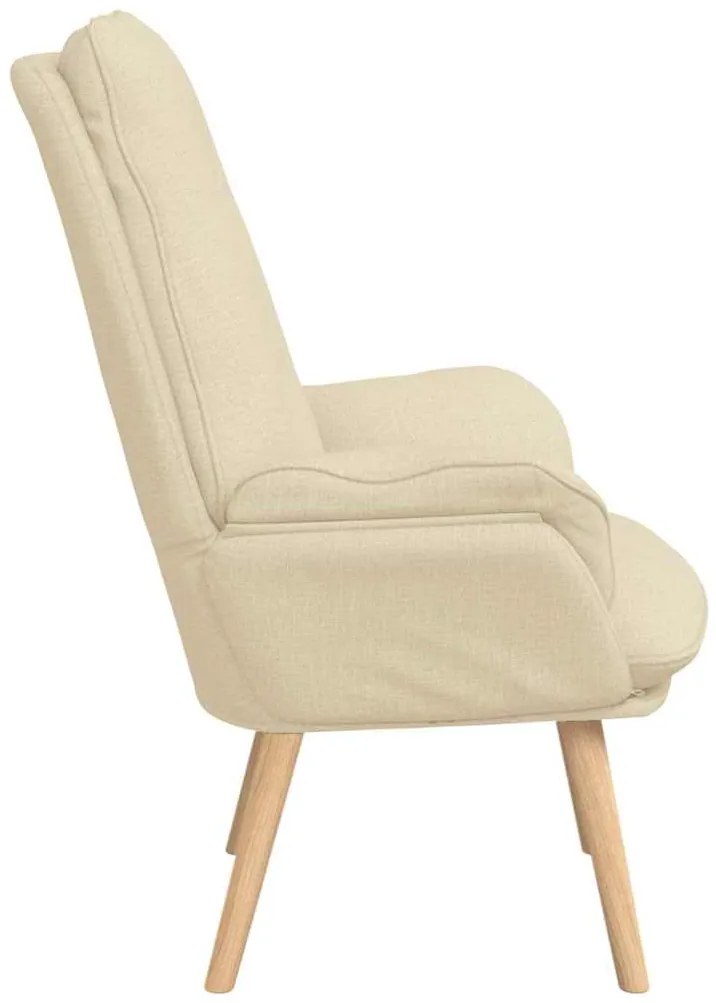 vidaXL Χαλαρωτική Πολυθρόνα Κρεμ 69 x 74 x 93 εκ. ύφασμα