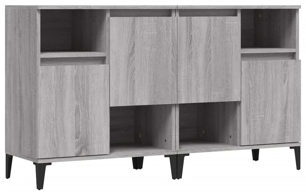 vidaXL Ντουλάπι 2 τεμ. Γκρι Sonoma 60x35x70 εκ. από Επεξεργασμένο Ξύλο