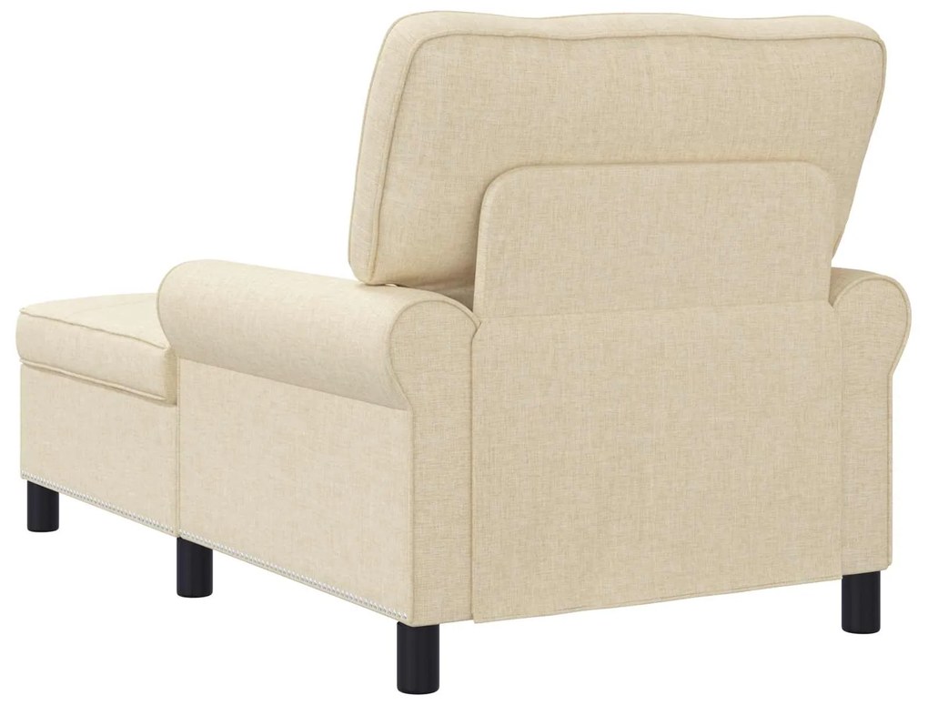 vidaXL Χαλάρωση με μαξιλάρι Κρεμ 91 x 157 x 91 εκ. ύφασμα