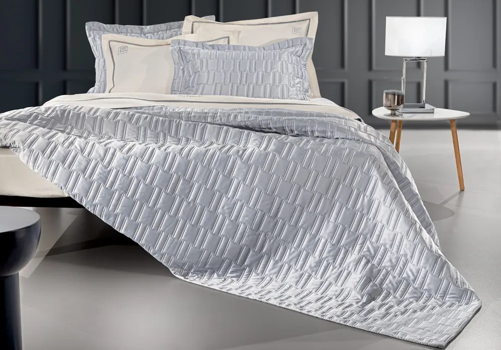 ΚΟΥΒΕΡΛΙ  BRICK SILVER 240X250   ΣΕΤ 3ΤΜΧ - Guy Laroche